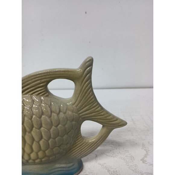 Vintage Hand Crafted Ceramic Angel Fish Figurine Nautical Mid Century Modern - Picture 2 of 10